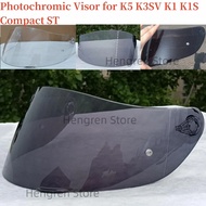 Photochromic Visor for AGV K5 K5S K3SV K3-SV K1 K1S Compact ST Helmet Glasses Shield Windshield Acce