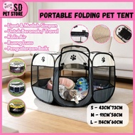 【SD  PETSTORE】  Portable Folding Pet Tent Cat Dog Cage House Cattery Outdoor Travel Cats