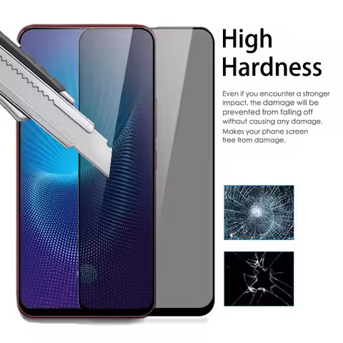 2Pcs Anti Spy 9H Tempered Glass For VIVO V15 Pro Y3 Y17 Y81 Y83 Y85 Y92 Y93 Y95 Y97 Y7S V11 Nex 2 Fu