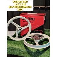 ENKEI X VDOCTOR Y15ZR/Y16/LC135 V8 FI/Y125Z SPORT RIM CUSTOM HUB 3 BATANG 3L WHITE 160X160 SIAP BEAR