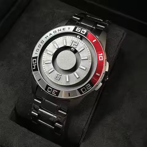 New Design Magnetic Metal Beads Multifunctional Watch Men's Magnet Ball Sports Quartz Watch Creative