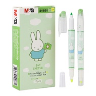 ปากกาเน้นข้อความ2หัว M&G Miffy FHM21931D เขียว-เหลือง M