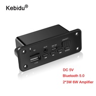 kebidumei Bluetooth 5.0 MP3 Player Decoder Board 2 x 3W Speaker Car FM Radio Module 5V TF USB AUX Audio For Car Handsfree
