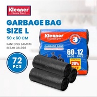 KLEANER TRASH BAG BLACK SZ SML PLASTIC GARBAGE 12L/15L/20L