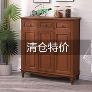 Chest of Drawers Sideboard Solid Wood American Style Household Storage Cabinet Entrance Living Room against the Wall Five Drawers Small Cabinet Chest of Drawer