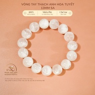 Jade Dan Tam - Snowflake Quartz Bracelet 13mm 5A - Metal Element & Water Element