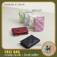 Direct Import Charles and Keith Wallet With Box Mini Diamond Women WalletQuilted Multi-Card Slot Wal
