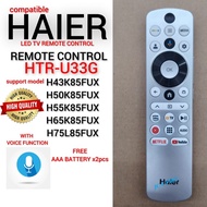 (Support Voice) HTR-U33G Haier Google TV Remote Control For H43K85FUX H50K85FUX H55K85FUX H65K85FUX 