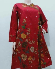 ATASAN TUNIK BATIK KOMBINASI MODEL TERBARU PAKAIAN KANTOR REMAJA MASA KINI
