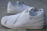 紐約站adidas Superstar Slip On W 全白 貝殼頭 繃帶 女鞋 全新現貨 S81338