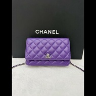 Chanel香奈兒紫色woc 雙C漸變woc 晶片款