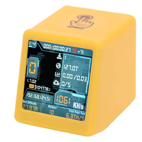 WiFi BT Solo Lottery Miner for Bitcoin Dogecoin 1060KH/s Hashrate 1.54 Inch Display Smart Desktop Cr