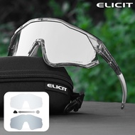 ELICIT Photochromic Cycling Sunglasses Road MTB Bicycle Glasses Outdoor Sports Running Drving Riding