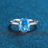 Wong Rain 925 Sterling Silver 7*9 MM Oval Cut Lab Sapphire Citrine Ruby Gemstone Ring for Women Wedd