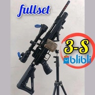 MAINAN SENAPAN ANGIN PCP MINI PREDATOR FULLSET+TELESKOP(3-9X40) ASLI