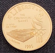 1996亞特蘭大奧運會 90金幣 8.36安士 Centennial Olympic Games Olympic Stadium Gold $5