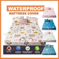 Waterproof Bed Sheet Cover Quilted Bedspread Breathable Mattress Cover Bed Protector Queen King Size
