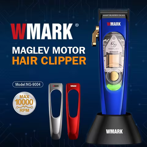 WMARK NG-9004 Professional Men's Hair Clipper 10,000 RPM Cordless Convenient Men's Pomade Haircut Ca