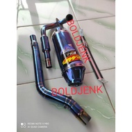 Blue rainbow FMF exhaust for KLX150 DTRACKER CRF WR155