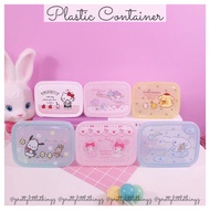 * SG READY STOCK * Plastic Container (Pochacco, Melody, Little Twin Stars, Cinnamoroll, Pompompurin | Sanrio)