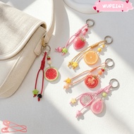 WUPEI47G9 Fruit Slice Keychain, Braided Rope Portable Fruit Themed Bag Charm, Minimalist Star Slice 
