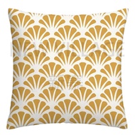 Yellow white geometric linen pillowcase sofa cushion cover home decoration can be customized for you