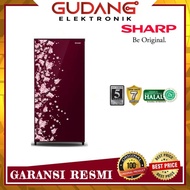 LEMARI ES 1 PINTU SHARP SJN162DVR MOTIF BUNGA KULKAS SHARP SJ-N 162 D