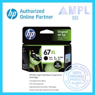 HP 67XL High Yield Black Original Ink Cartridge for HP ENVY 6020,6020e,6420,6420e, Deskjet 2330, Des