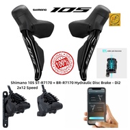 Shimano 105 ST-R7170 + R7170 Hydraulic Disc Brake Di2 | 2x12-speed shifter caliper - With BOX