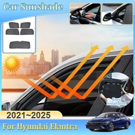 For Hyundai Elantra Avante CN7 2021 2022 2023 2024 2025 Car Mesh Sun Shade Magnetic Sunshade Anti-UV