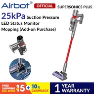 【Malaysia Ready Stock】❖Airbot Supersonics Plus/Pro (Red) 25000Pa Cordless Portable Handheld Cleaner OLED screen, LED Flo
