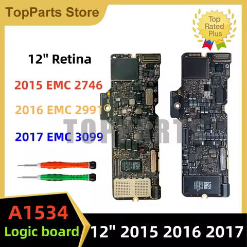A1534 Motherboard For MacBook Retina 12" A1534 EMC 2746 2991 3099 2015 2016 2017 Year logic board ma
