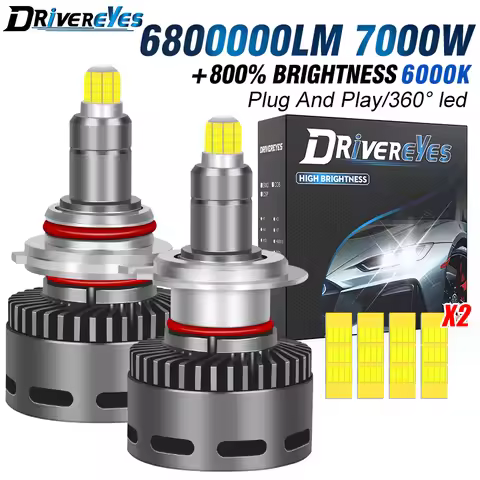 H11 H1 H7 LED 360 Canbus Car Headlight HB3 HB4 HIR2 9005 9012 Bi Led Bulb Motorcycle Accessories 700