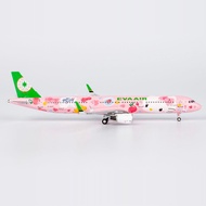 Ready Stock NG Model 1: 400 EVA Air A321-200 B-16217 Airplane Model Pink Cute