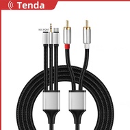 1/2/3m Type-C To 2 RCA Male Audio Cable Y Splitter 3.5mm Male To Dual RCA Cable for Iphone/Android P