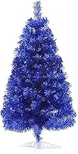 Christmas Tree Christmas Tree Small Christmas Tree High Simulation Pine Leaves for Carnival Party Christmas Decorations 2ft 3ft (Royal Blue) (Size : 23.6inch) (23.6inch) () Fashionable