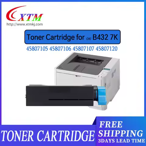 7K Compatible 45807105 45807106 45807107 4580720 Toner Cartridge for OKI Data B412 B432 MB472 MB492 