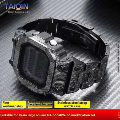 GX-56BBR-1 Stainless Steel Case & Strap Mod kit For Casio G-Shock GX-56/GWX-56 Metal Camouflage Case