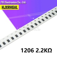 100PCS 1206 SMD Resistor 2.2K ohm chip resistor 0.25W 1/4W 2K2 222 new