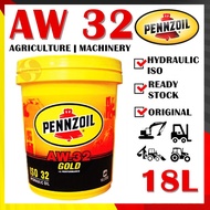S2U Pennzoil Hydraulic Oil  Gold AW32 18Liter Backhoe Tractor Excavator Forklift Machine | Minyak Hidraulik Mesin ISO32