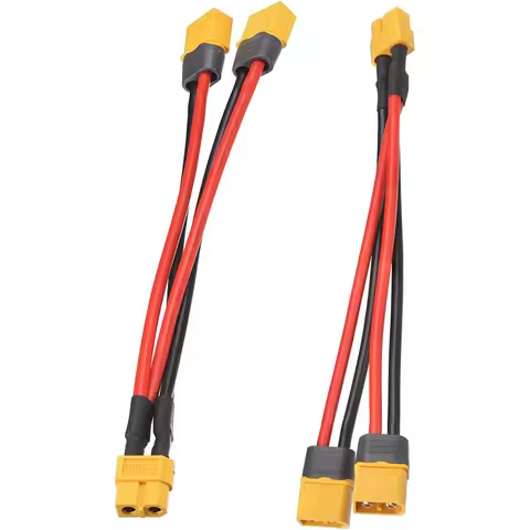 2pcs XT60 Y Splitter 12AWG XT60 Parallel Battery Connector Cable for Quadcopter RC Car