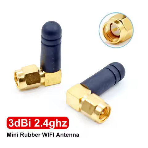 2Pcs Mini Rubber 3dBi 2.4ghz WIFI Antenna SMA Male Router Bluetooth Antennas Car Accessories