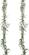 2 Pack Faux Eucalyptus Garland Greenery Hanging Artificial Vines Fake Eucalyptus Plants for Home Wal