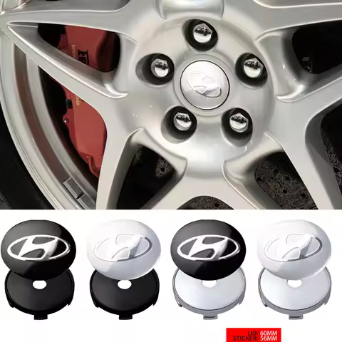 4PCS 56/60MM Car Wheel Center Hub Cap Stickers Covers Auto Exterior Accessories For Hyundai I10 I20 