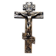 Hanging Wall Cross Statue with Ortodoks Corpus Jesus Inri Motif 22 cm