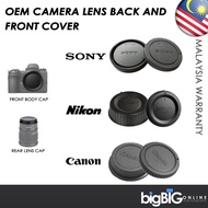 DSLR Lens back cap and Camera Front Cover DSLR Body Cap for SONY, CANON and NIKON