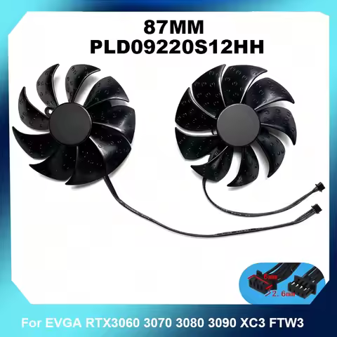 87MM PLD09220S12HH DC12V 0.55A 4Pin GPU Cooling Fan Replacement For EVGA RTX3060 3070 3080 3090 XC3 