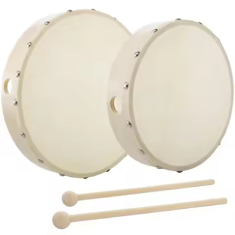 Frame Drums 10 Inch And 8 Inch Hand Drum Wood Drum Set Musical Instrument With Drum Stick Educationa