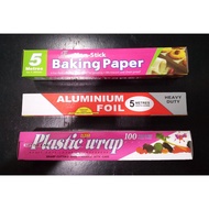 Baking paper Non stick paper Plastic wrap Food wrap Alluminium foil Tin foil BBQ wrap Microwave wrap