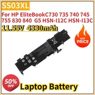 New SS03XL Laptop battery For HP EliteBookC730 735 740 745 755 830 840  G5 HSN-I12C HSN-I13C HSN-I16